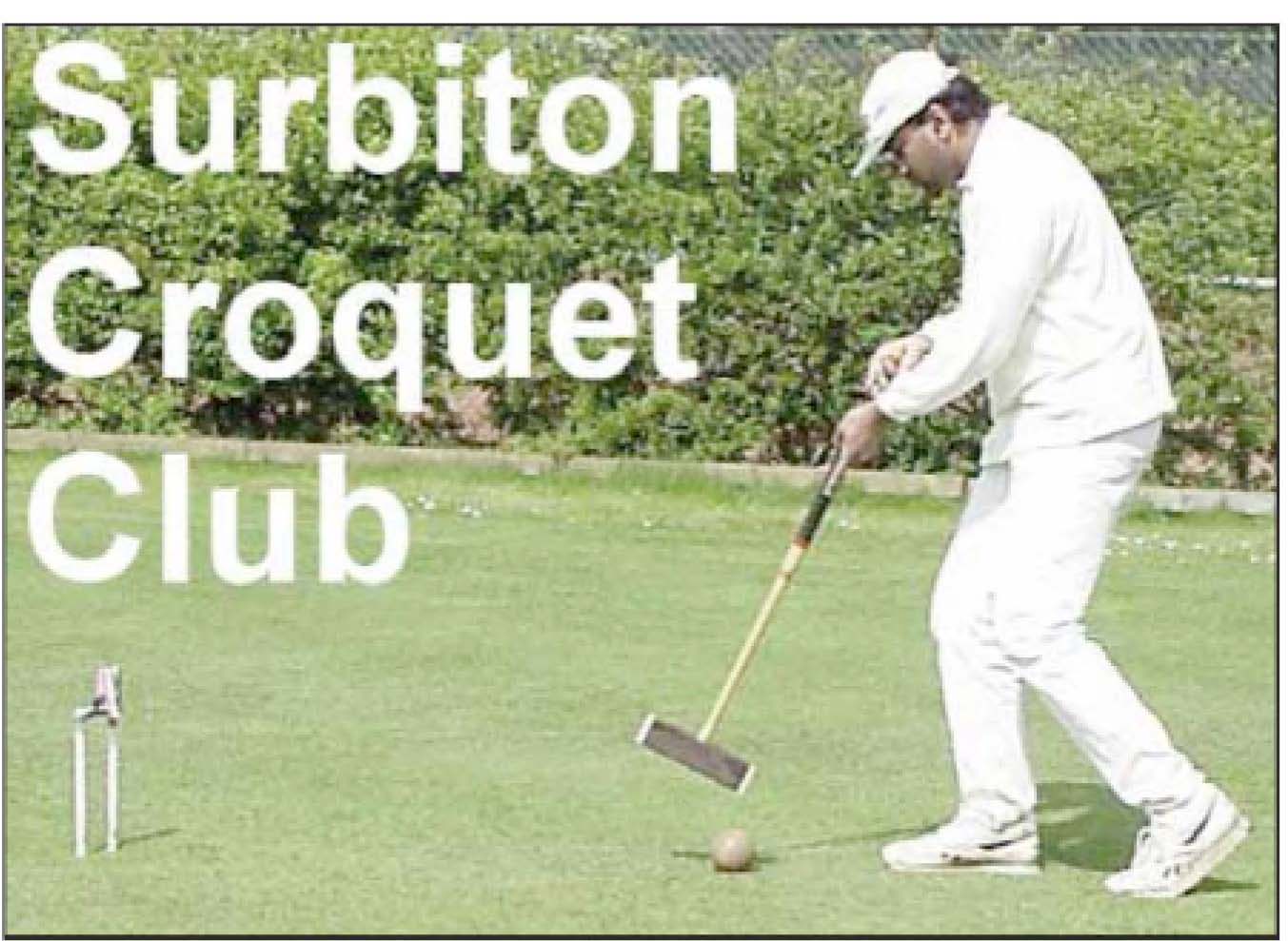 Playing croquet